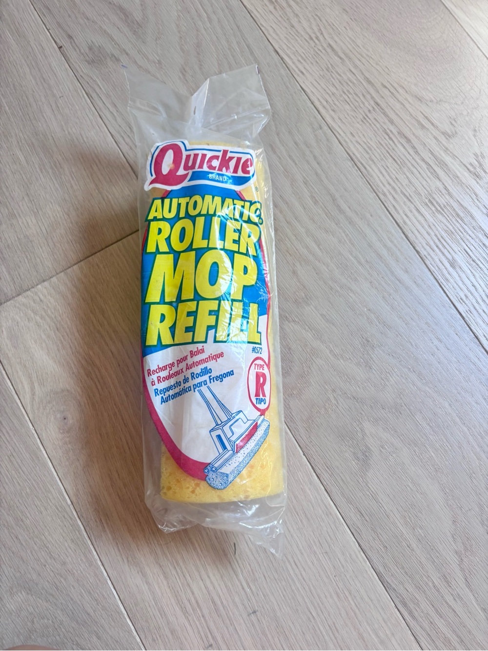 Quickie Vintage Yellow Automatic Roller Mop Refill Type R 0572